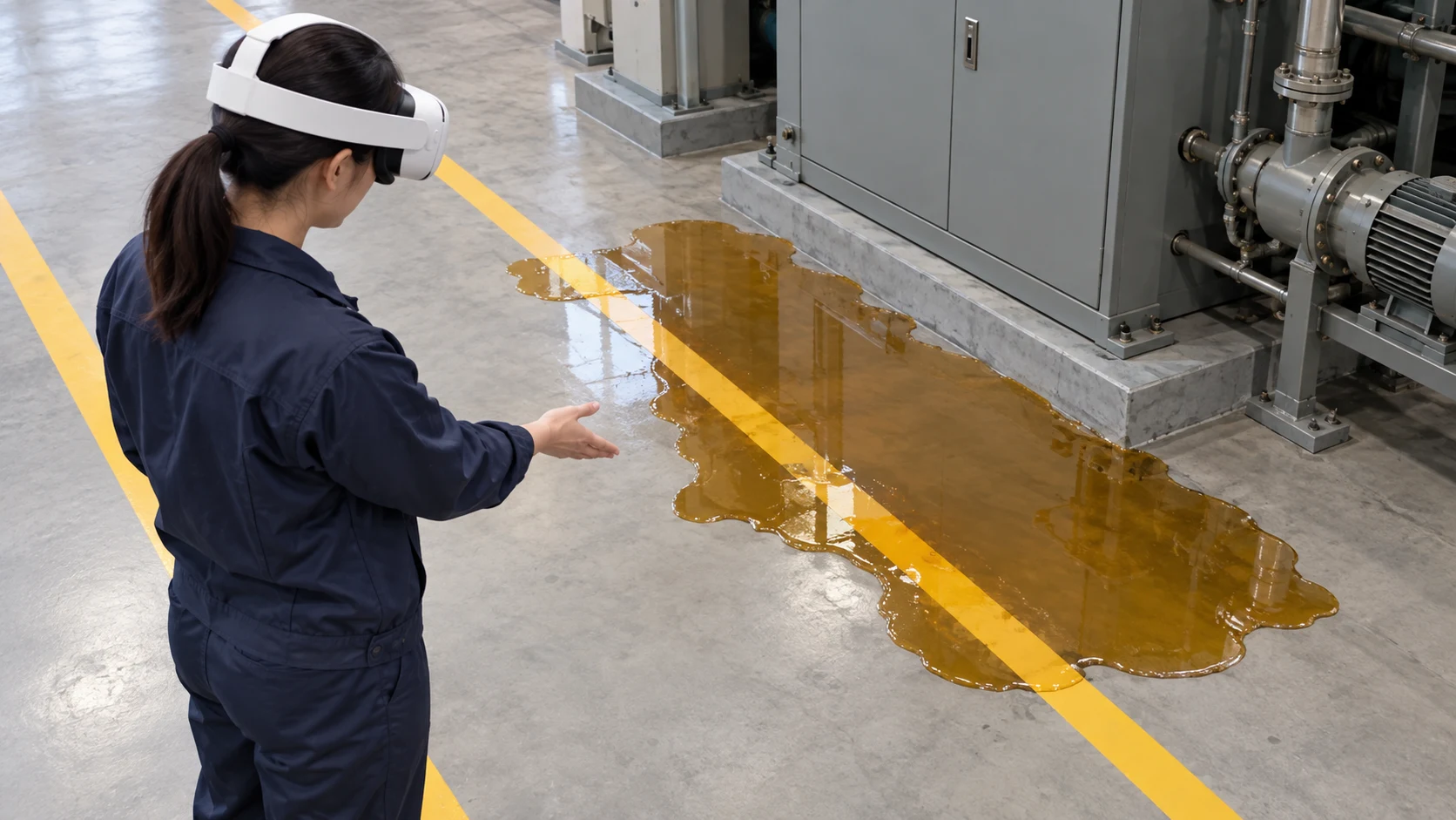 訓練記録「床面と通路を確認」の振り返り用イメージ